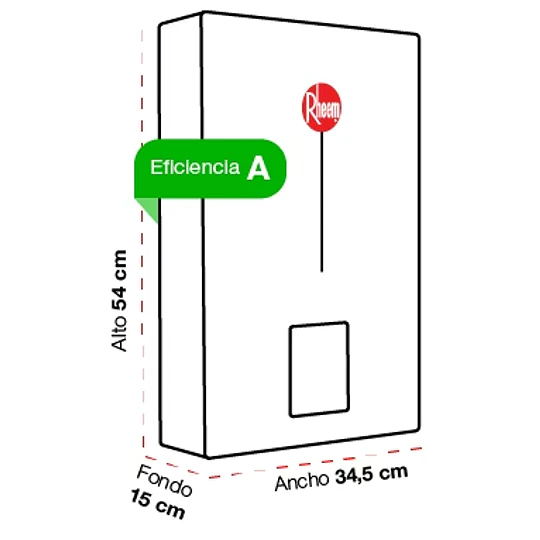 Calefont 12 litros Tiro forzado Rheem (Gas licuado)