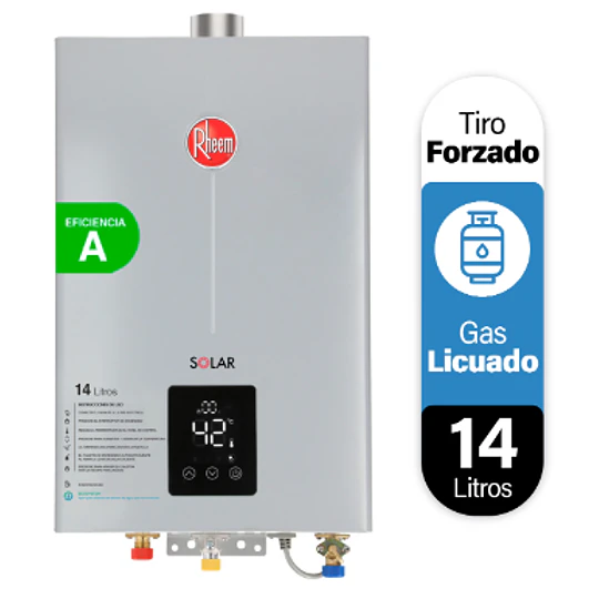 Calefont Rheem 14 litros Tiro Forzado (Gas licuado)