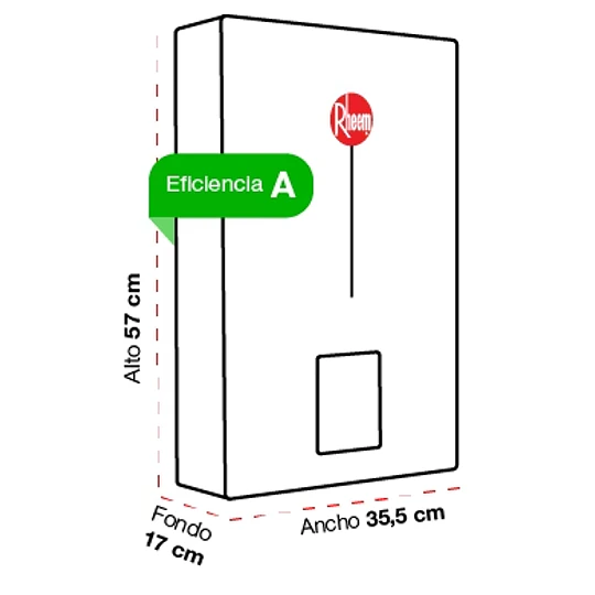 Calefont Rheem 14 litros Tiro Forzado (Gas licuado)