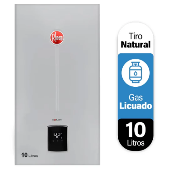 Calefont Rheem 10 litros Tiro Natural (Gas licuado)