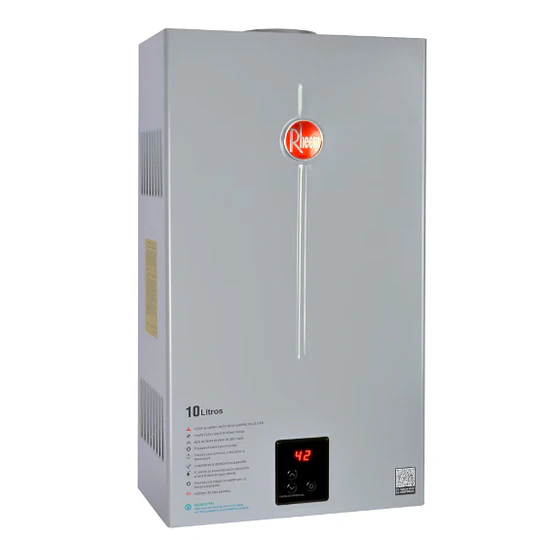 Calefont Rheem 10 litros Tiro Natural (Gas licuado)
