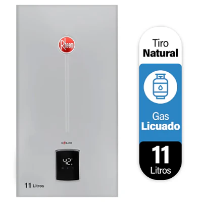Calefont Rheem 11 lts Tiro Natural (Gas licuado)
