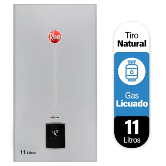 Calefont Rheem 11 lts Tiro Natural (Gas licuado)