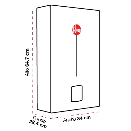 Calefont Rheem 11 lts Tiro Natural (Gas licuado)