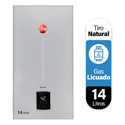 Calefont Rheem 14 lts Tiro Natural (Gas licuado)