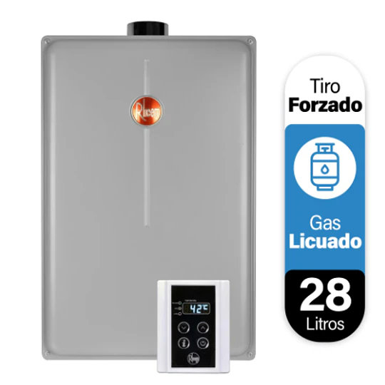 Calefont Rheem 28 lts Tiro forzado (Gas licuado)