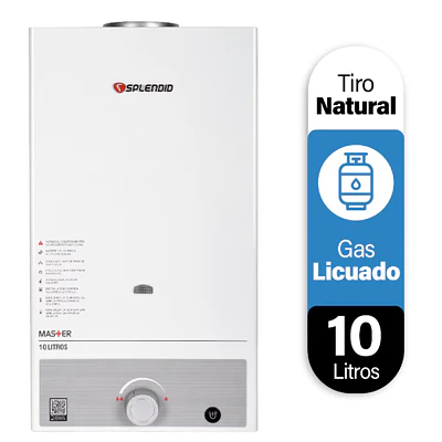Calefont Splendid Master 10 lts Tiro Natural (Gas licuado)