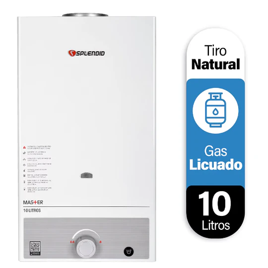 Calefont Splendid Master 10 lts Tiro Natural (Gas licuado)