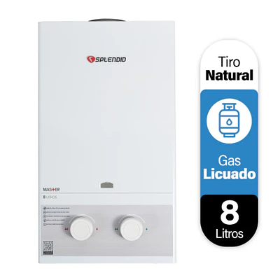 Calefont Splendid Master 8 litros Tiro natural (Gas licuado)
