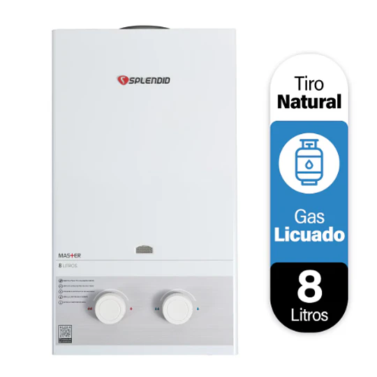 Calefont Splendid Master 8 litros Tiro natural (Gas licuado)
