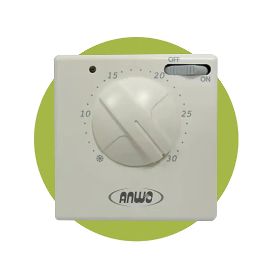 TERMOSTATO SIMPLE ANWO ATS-3 CONTACTOS / LUZ PILOTO / INTERRUPTOR ON-OFF