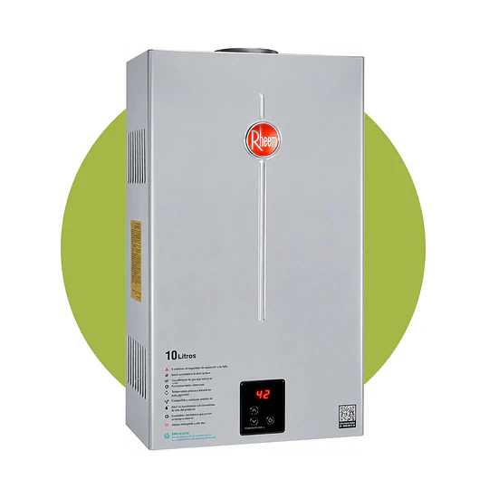 Calefont Rheem 10 litros Tiro Natural (Gas natural)