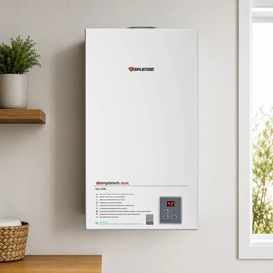 Calefont Splendid Templatech 16 litros Tiro Natural (Gas licuado)