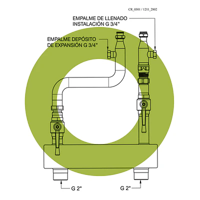KIT INDIVIDUAL CON SEPARADOR HIDRAULICO DUO-TEC MP 50-70 kW.