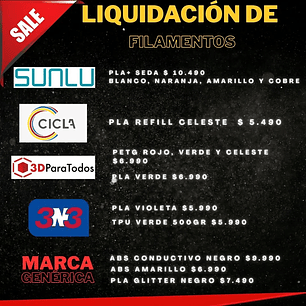 Liquidación de Filamentos