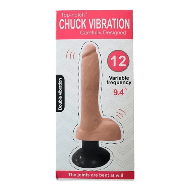 Dildo Vibrador Chuck Vibration Ventosa 9 Pulgadas