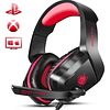 Audífonos Gamer Micrófono Consolas Rojos