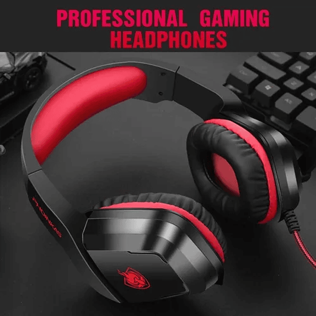 Audífonos Gamer Micrófono Consolas Rojos