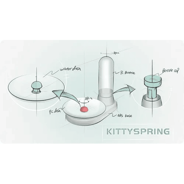 Fuente Dispensador Agua Kittyspring Bebedero Gatos Kitty