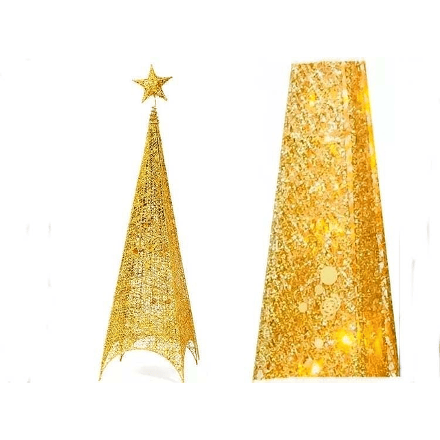 Arbol Piramide Iluminada Luz Led Metal 180 Cm Navidad Pascua