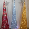 Arbol Piramide Iluminada Luz Led Metal 180 Cm Navidad Pascua