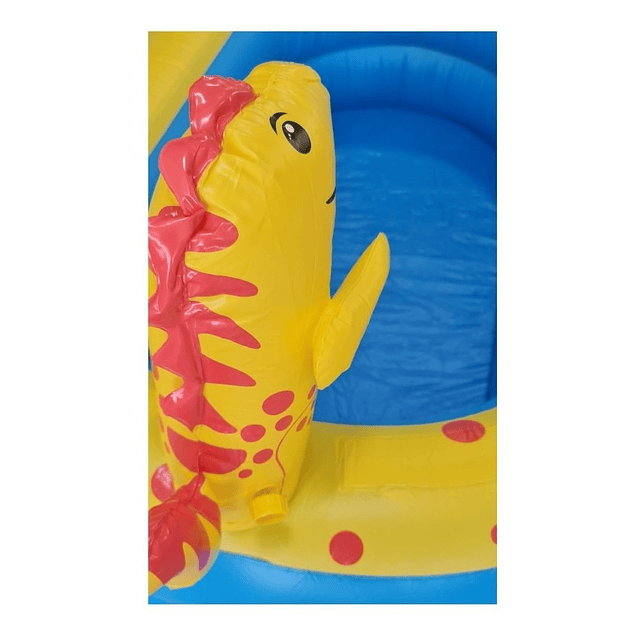 Piscina Inflable 170x110x45cm Dino Delfin Lanza Chorro Agua