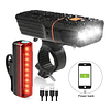 Set Luces Delantera Y Trasera Para Bicicleta Con Power Bank