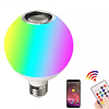 Ampolleta Led 12w Parlante Bluetooth Control Remoto Rgb