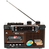Radio Cassette Vintage Am/fm Mp3 Sd Usb 220v O Pilas Retro