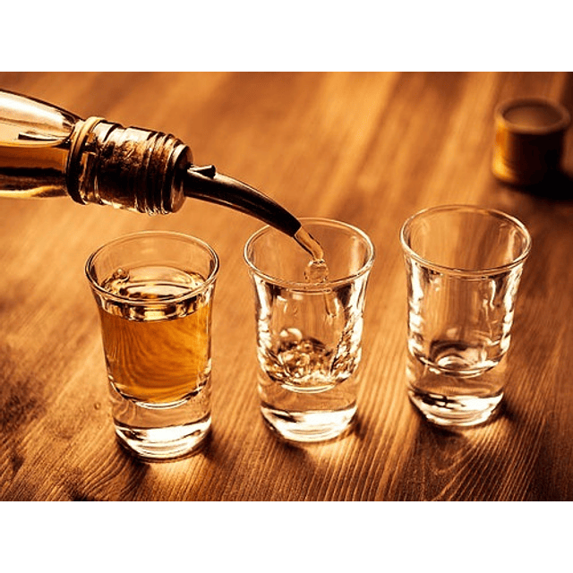 Set 6 Vasos Shot Tequila Cortos Vidrio