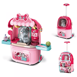 Mochila Set Mis Mascotas Con Gato Y Accesorios Juguete