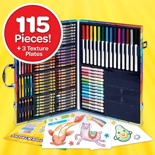 Crayola Set Maleta De Dibujo 115 Piezas Lapices Original Usa