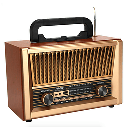 Radio Portátil Vintage Tercera Edad Fm Am Bluetooth 