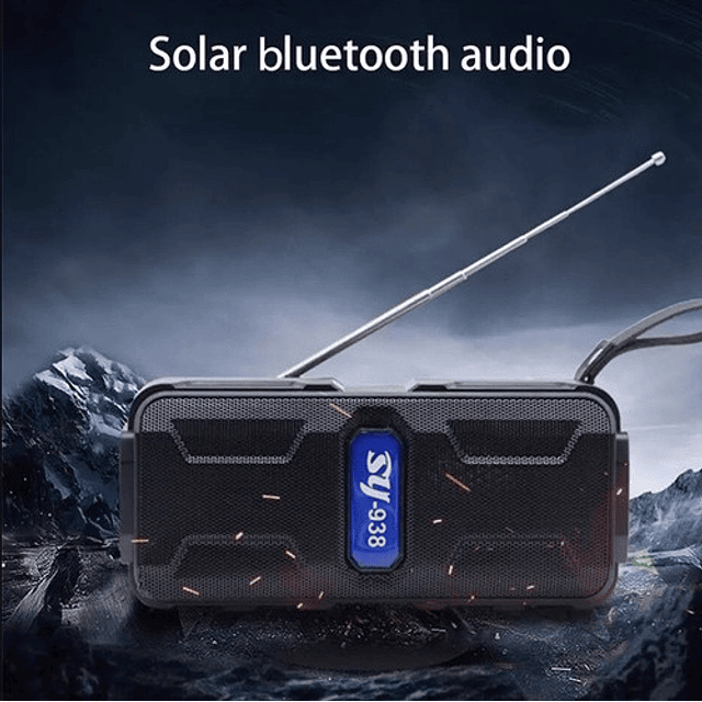 Parlante Portatil Recargable Solar, Bluetooth