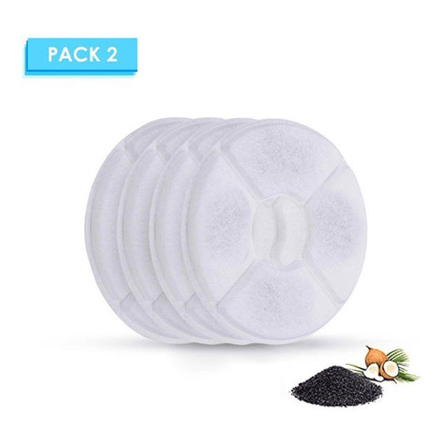 Pack 2 Filtros Fuente Agua Para Gatos 1,5litros