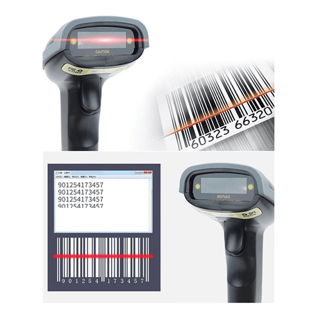 Lector Escáner De Código De Barras Inalámbrico 2.4g Pistola