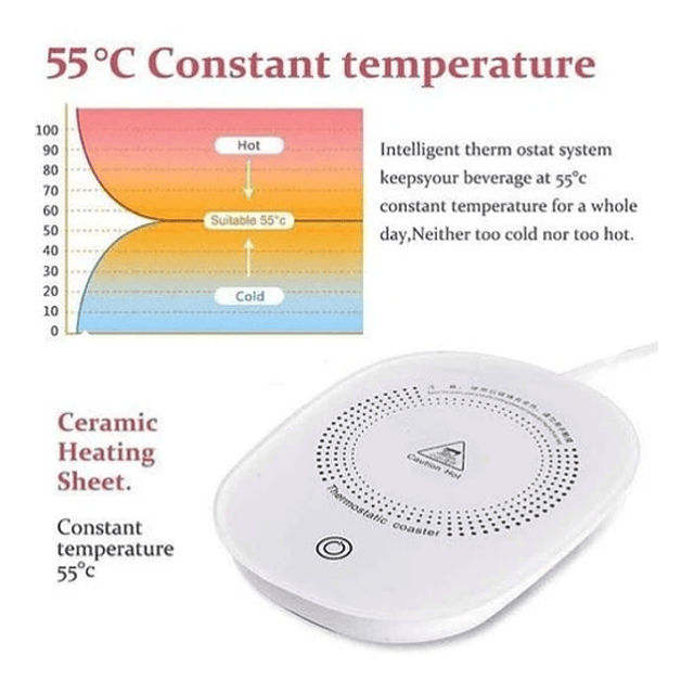 Calentador De Tazas Eléctrico Liquidos Te Chocolate.