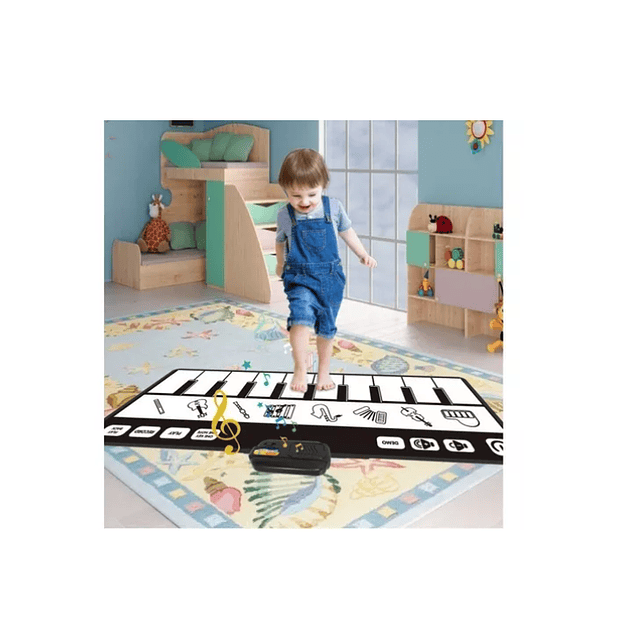 Alfombra Piano Musical Electrónica Para Bebé Tacto Con Pie