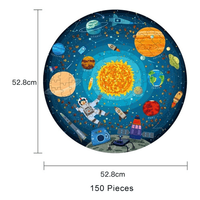 Puzzle Viajando Por El Espacio - Mideer - Rompecabezas