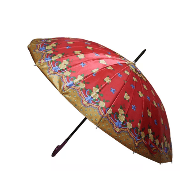 Paraguas Plegable 16 Varillas 79cm Colores