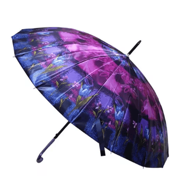 Paraguas Plegable 16 Varillas 79cm Colores