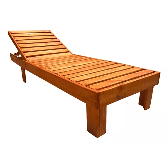 Reposera Madera Cepillada Reclinable Filtro Uv