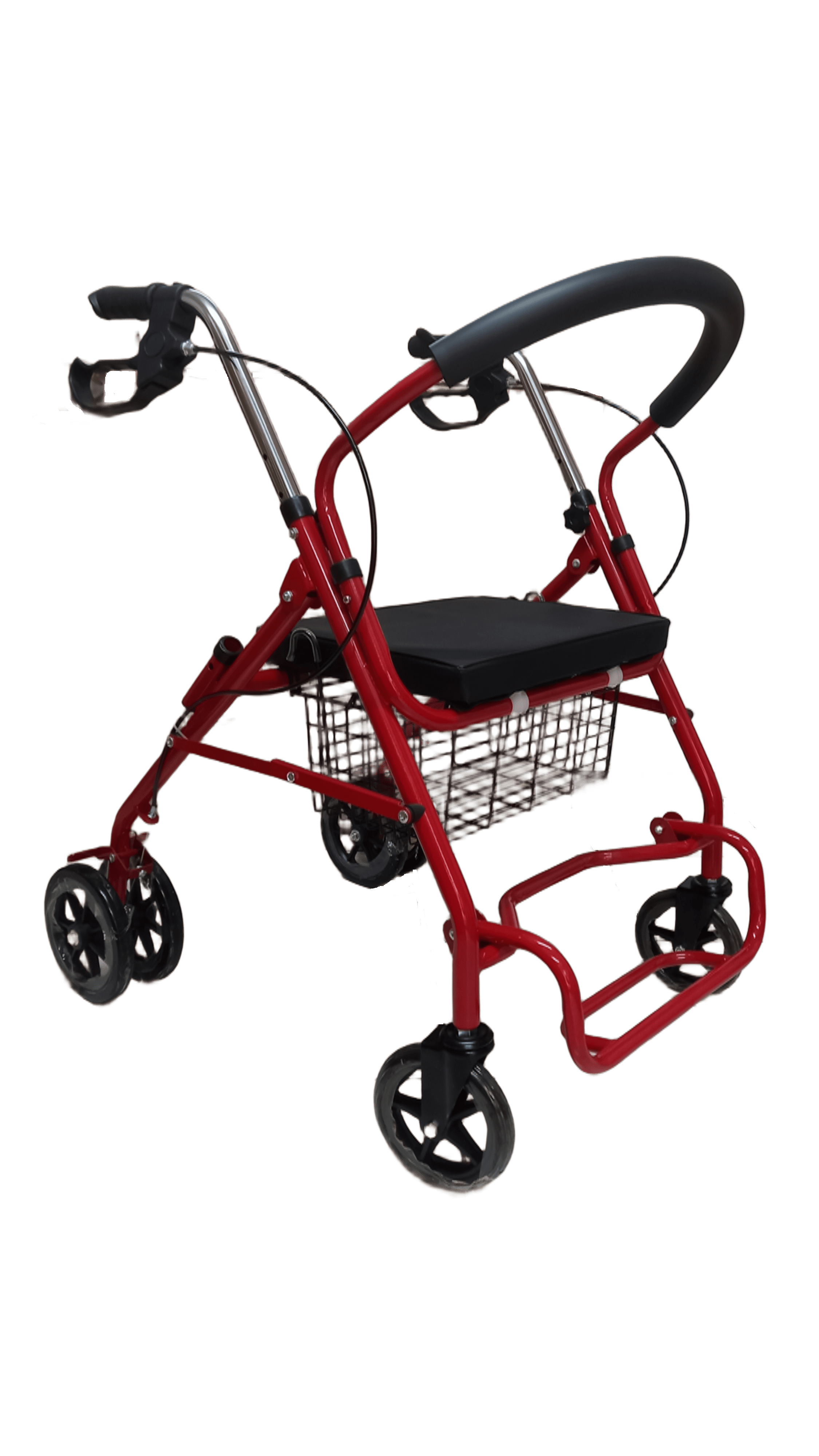 Andador Otopédico Plegable 4 Ruedas Asiento Canasto