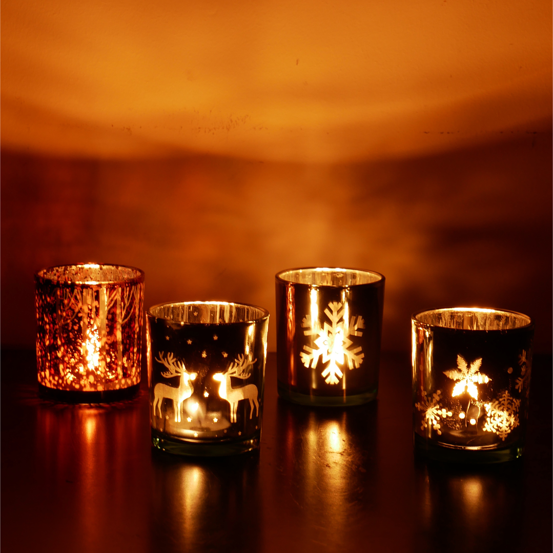 Portavelas Navideño 4 Opciones a Escoger 1