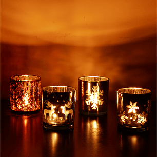 Portavelas Navideño 4 Opciones a Escoger