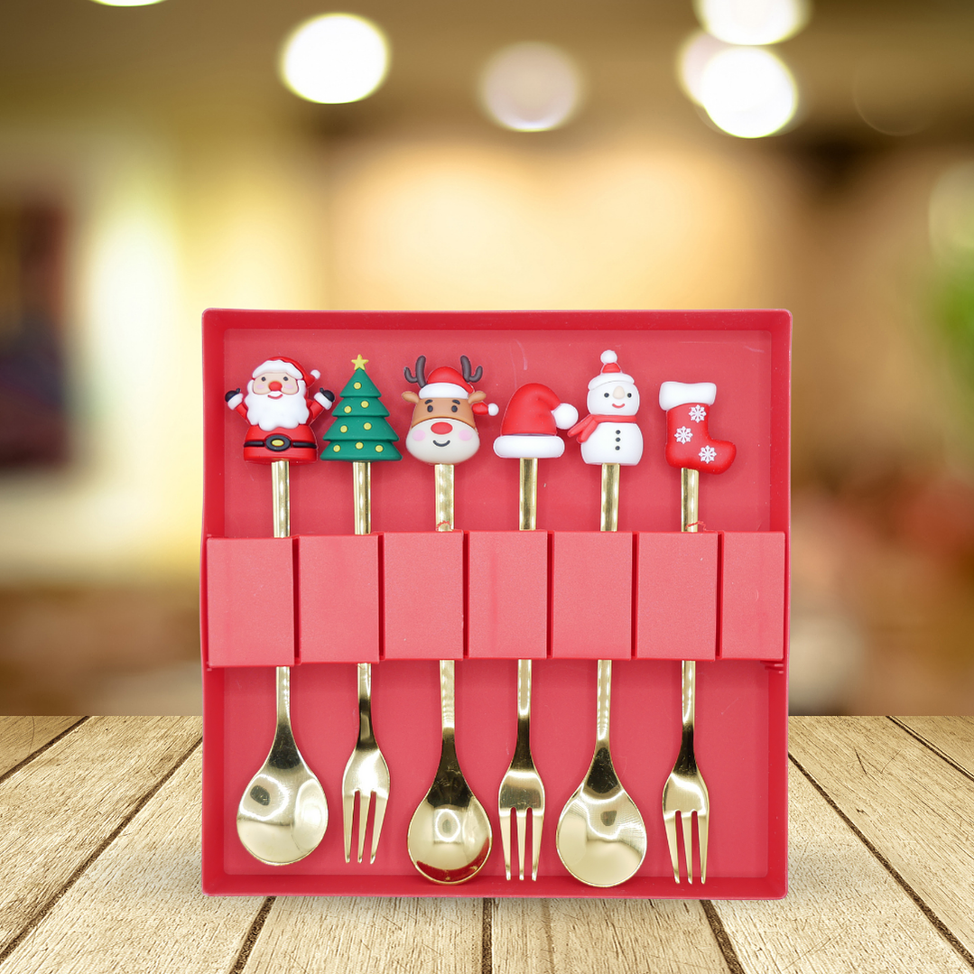 Cubiertos Navideños 2 Opciones a Escoger (6 Piezas cada opción) 1