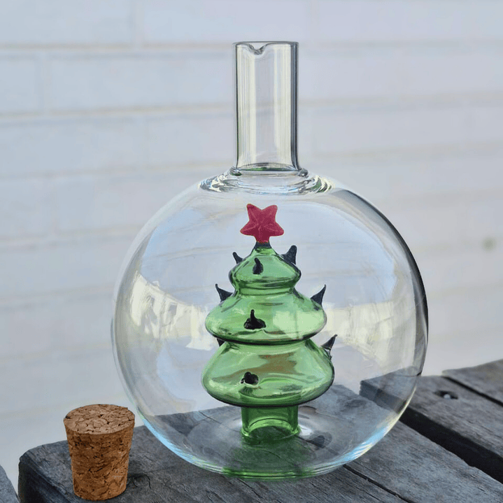 Aceitera Y Vinagrera De Vidrio, Navideña 2