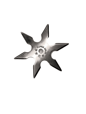 Shuriken 6 Puntas Black Ninja Con Funda Steel 10 Centimetros