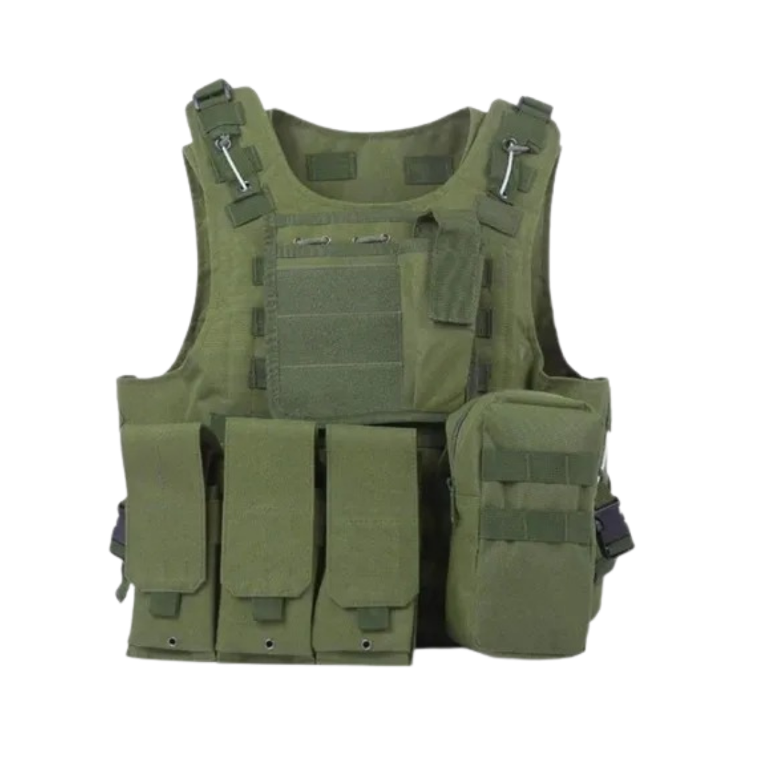 CHALECO TACTICO MILITAR AIRSOFT CIRAS VERDE