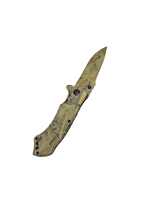 Navaja Cuchillo Corta Pluma Camuflaje Seguro Acción